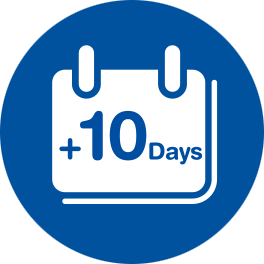Calendar with +10days
